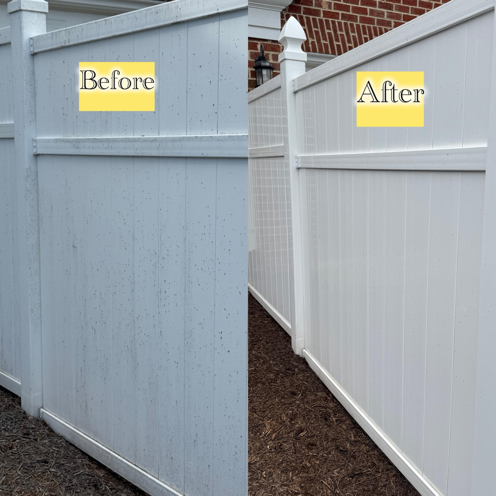 Fence Restoration — before and after by Valentine Residential Services